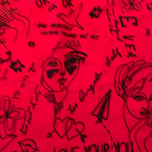 Torrid Verbiage Print Bow One Shoulder Blouse New - Picture 12 of 12